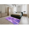 thumbnail image 4 of Ahgly Company Indoor Square Patterned Blue Violet Purple Area Rugs, 5' Square, 4 of 6