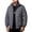 Gray, variant on Men's Fleece Lined Bomber Jacket Diamond Full Zip Quilted Winter Warm Coat Stand Collar Windproof Outerwear with Pockets