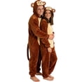 thumbnail image 4 of CVBCOS Adult Monkey Halloween Unisex Costume Onesie Pajamas-Plush One Piece Cosplay Suit for Women and Men, 4 of 7