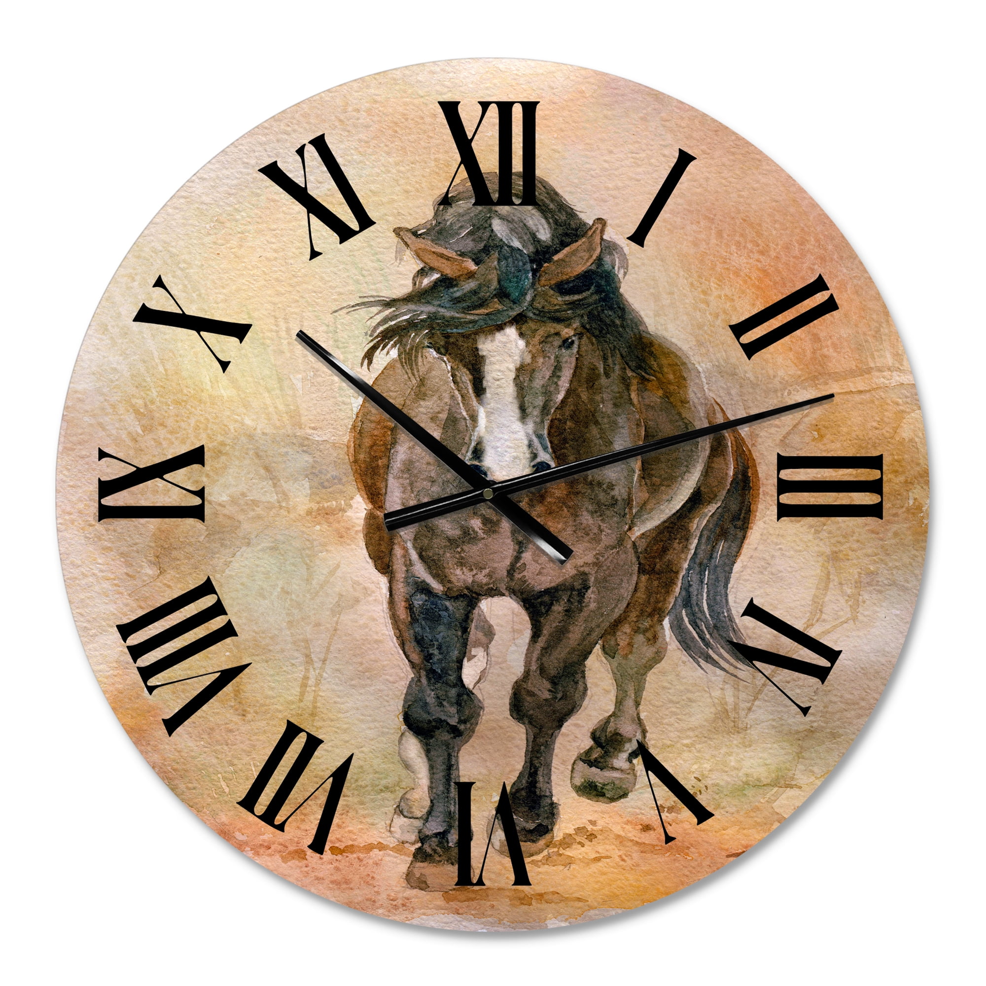 Designart 1 in Quartz Farmhouse Wall Clock