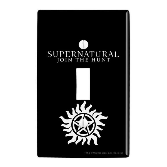 Supernatural Anti Possession Symbol Plastic Wall Decor Toggle Light Switch Plate Cover