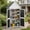 Black and White (16.5"D x 36.8"W x 67.1"H), variant on Aivituvin Outdoor Storage Shed with All Around Strong Metal Frame, Wooden Tool House with Floor & Adjustable Shelves, Garden Tool Sheds Cabinet for Backyard Garden Patio Lawn 67.1" H (Black＆White)