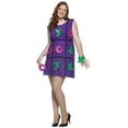 thumbnail image 3 of Rasta Imposta Purple Tic Tac Toe Game Dress Costume Adult Standard Female, 3 of 3