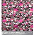 thumbnail image 1 of Soimoi Poly Georgette Fabric Camouflage Texture & Flamingo Bird Decor Fabric Printed Yard 52 Inch Wide, 1 of 3