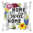 thumbnail image 2 of Home Sweet Home Plaid Interchangeable Pillow Cover, 2 of 3