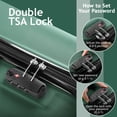thumbnail image 5 of IVV Retro Green Trolley Cases 4-Piece Set (16/20/24/28 Inch), ABS Luggage w/ Aluminum Alloy Handle, 360° Wheels, Vertical Stripe Pattern, 5 of 9