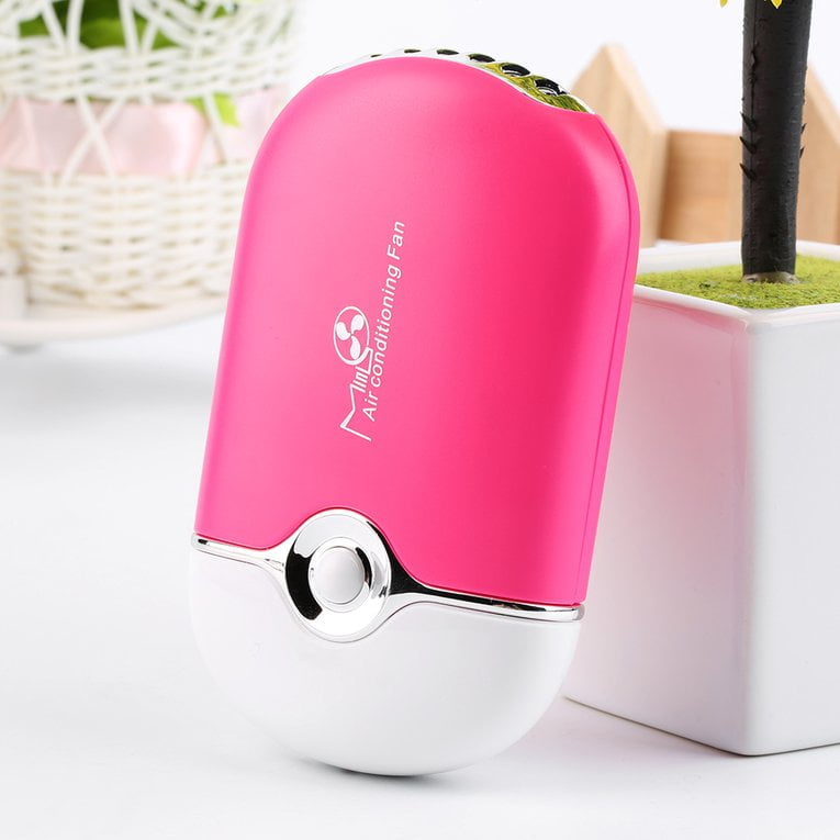Rechargeable Portable Mini Handheld Air Conditioning Cooling Fan USB Cooler by