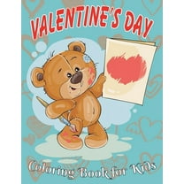 Valentine's Day Coloring Book for Kids: 8.5*11, 100 page - Valentine's day gift 2021 - Cute Coloring Blue Book for Little Boys - Animals, Unicorn, rex, cars, Bear Hearts and more to color (Paperback)