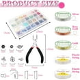 thumbnail image 4 of HXXF Ring Making Kit, 1670Pcs Jewelry Making Kit with 28 Colors Crystal Gemstone Chip Beads, Jewelry Wire, Pliers and Other Jewelry Ring Making Supplies, 4 of 7