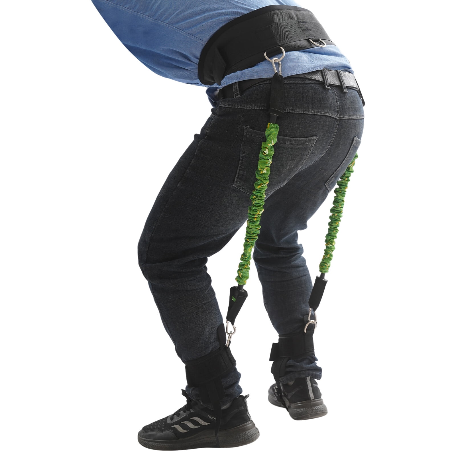 Vertical Jump Trainer Leg Strength Resistance Bands Set,Jump Resistance Band with High-Density Colorful Sheath Adjustable Fixed Ankle Cuff,Leg Resistance Bands for Sports Training