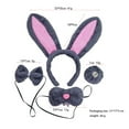 thumbnail image 2 of Ediodpoh Easter Bunny Ear Headband Cute Rabbit Hairband for Party Decorations Autumn Winter Accessories Dark Gray, 2 of 2