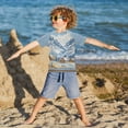 thumbnail image 3 of FORMRS Boys Rash Guard with Short Sleeves UPF 50+ Swim Shirts Sizes 3-12T, Winter Mountain, 3 of 6