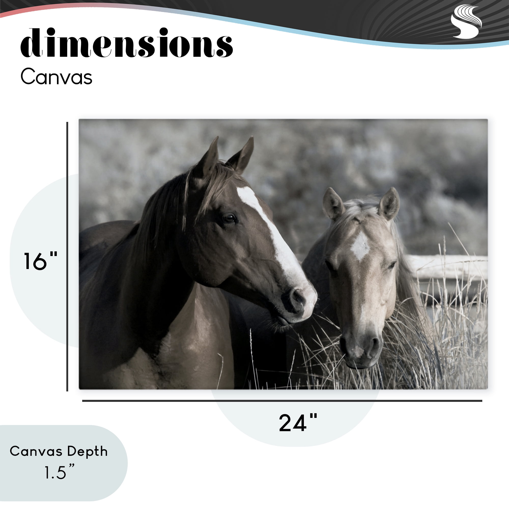 Stupell Industries Content Horses In Pasture Canvas Wall Art, design by Danita Delimont