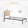 thumbnail image 5 of Bed Frame Platform Mecor Headboard & Slats Bedroom Furniture Wooden Twin Size, 5 of 6