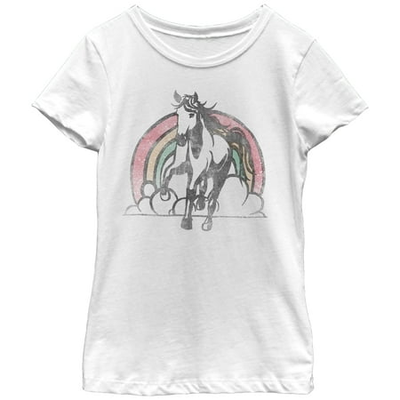 Lost Gods Girl S Lost Gods Rainbow Horse T Shirt White Walmart Com Walmart Com - gold rainbow horse t shirt roblox