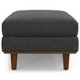 thumbnail image 6 of Morrison 49 inch Wide Mid-Century Modern Table Ottoman in Charcoal Grey Woven-Blend Fabric, 6 of 10