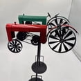 thumbnail image 2 of Garden Stake,Turning Wheels,Vintage ,Tractor Wind Spinner,Red, 2 of 6