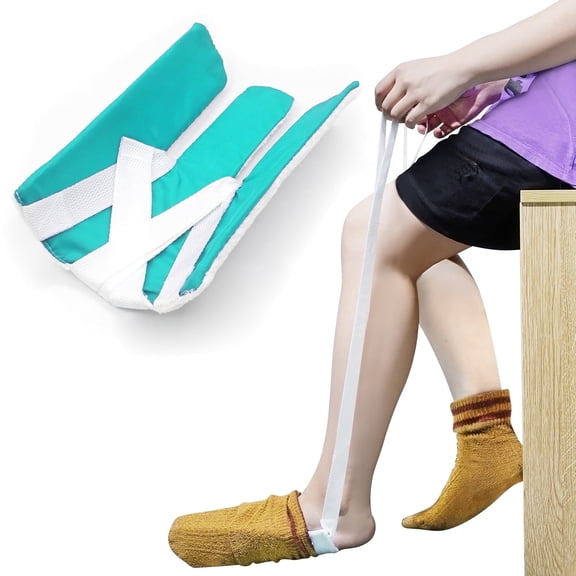 Sock Aid, Sock Helpers to Put on Your Socks for Seniors, Disabled, Pregnancy, Assist Device for Elderly, Tool Aide Puller Easy on and Off with No Bending(Blue)
