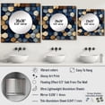 thumbnail image 4 of Designart "Hexagonal Harmony In Beige And Blue" 0 Square Mirror Wall Decor Modern - Large Blue Square Bathroom Mirror - Square Printed Wall Mirror Art, 4 of 5