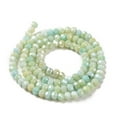 thumbnail image 4 of Faceted Electroplated Glass Beads Strands AB color Plated Rondelle Yellow Green 4x3mm Hole: 0.9mm about 110~115pcs/strand 39~40cm, 4 of 5