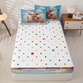 thumbnail image 4 of jejeloiu Highland Cow Book Floral Zipper Full Size Comforter Sets with Fitted Sheet and 2 Pillowcases Kids,Rustic Farm Print Zipper Bedding Set,Reversible,4 Pieces, 4 of 7