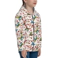 thumbnail image 5 of Kdxio Floral With Butterflies Pattern Kids Boys Girls Zip Up Hoodie 3D Printed Hooded Sweatshirt Hoody Coat with Pocket 7-12 Y-Medium, 5 of 6