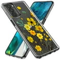thumbnail image 2 of MUNDAZE Motorola One 5G Yellow Summer Flowers Floral Shockproof Clear Hybrid Protective Phone Case Cover, 2 of 5