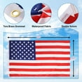 thumbnail image 2 of imerelez Flag Pole Kit for Outside House in Ground, 20FT Sectional Aluminum Extra Thick Flagpole, 5x3 US Flag, Heavy Duty Black Flag Poles Kit for Yard, 2 of 8