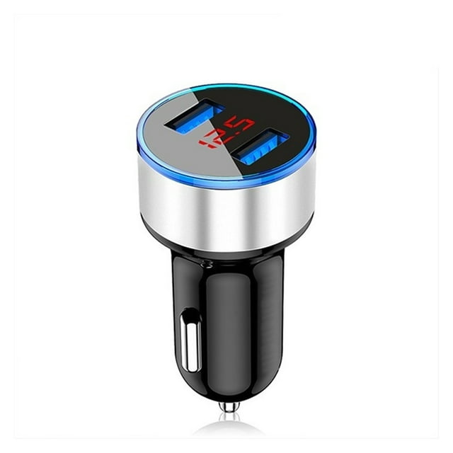4.8A 5V Car Chargers,2 Ports Fast Charging,Universal Aluminum Dual USB Car-charger Adapter For Motorcycle Marine Boat RV ATV ,Easy to Use