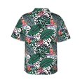 thumbnail image 3 of Daiia Tropical Leaves Hawaiian Shirt for Men Gentle Cotton Regular Short Sleeve Casual-XX-Large, 3 of 9