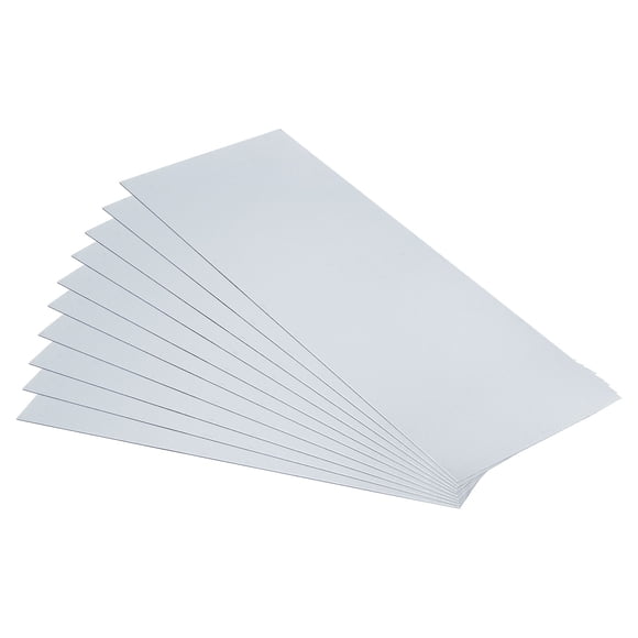 Unique Bargains 10pcs Galvanized Steel Sheet, 10x25cm Metal Sheet Galvanized Steel Plate Panels 0.8mm Thick for Roof Flashing