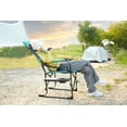 thumbnail image 3 of Camping Directors Chair with Side Table,Oversized Portable Folding Chair , Heavy Duty Lawn Chair with Pocket for Camping Fishing,Trip,Concert Outdoor Foldable Camp Chairs,Lawn Blue, 3 of 7