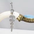 thumbnail image 4 of Belly Button Ring 14G Dangle Sand Finish Navel Ring Piercing Jewelry, 4 of 6