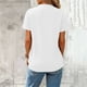 thumbnail image 4 of Xuyuer Women's Solid Color Blouses Short Sleeved Button V-Neck Pullover Casual Fashionable Top, 4 of 8