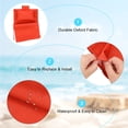 thumbnail image 2 of Uxcell Chaise Longue de Plage en Toile de Remplacement avec Coussin Rouge, 2 of 7