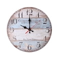 thumbnail image 1 of Round Wooden Wall Clock European Household Silent Battery-operated Clock(Pattern 1), 1 of 6