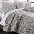 thumbnail image 2 of Edredón Ravello Pintuck Gris claro Juego de 5 piezas Full / Queen Lush Decor 16T003916, 2 of 2