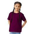 thumbnail image 2 of Gildan Youth Softstyle T-Shirt, Cotton Crewneck Tee for Boys & Girls, Kids T-Shirt, Maroon, L, 2 of 5