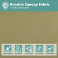 thumbnail image 3 of COSIEST 10FT Taupe Double Top Cantilever Outdoor Umbrellas, Large Square Windproof Patio Umbrella for Garden, Deck, Pool, 3 of 9