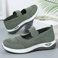 thumbnail image 7 of Women's Flats Soft Knit Lightweight Round Toe Slip On Comfort Ballerina Flat Shoes for Walking Low Wedge Soft Green 8.5, 7 of 7