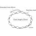 thumbnail image 6 of Stainless Steel Linked Infinity Charms Chain Style Bracelet, 6 of 7