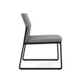 thumbnail image 4 of Gansett Reception Waiting Room Armless Guest Chair / Black Steel / Gray, 4 of 7