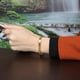 thumbnail image 2 of Cuadrado de material acero Inoxidable Parejas Brazalete Abierto Brazalete Oro 6mm, 2 of 9