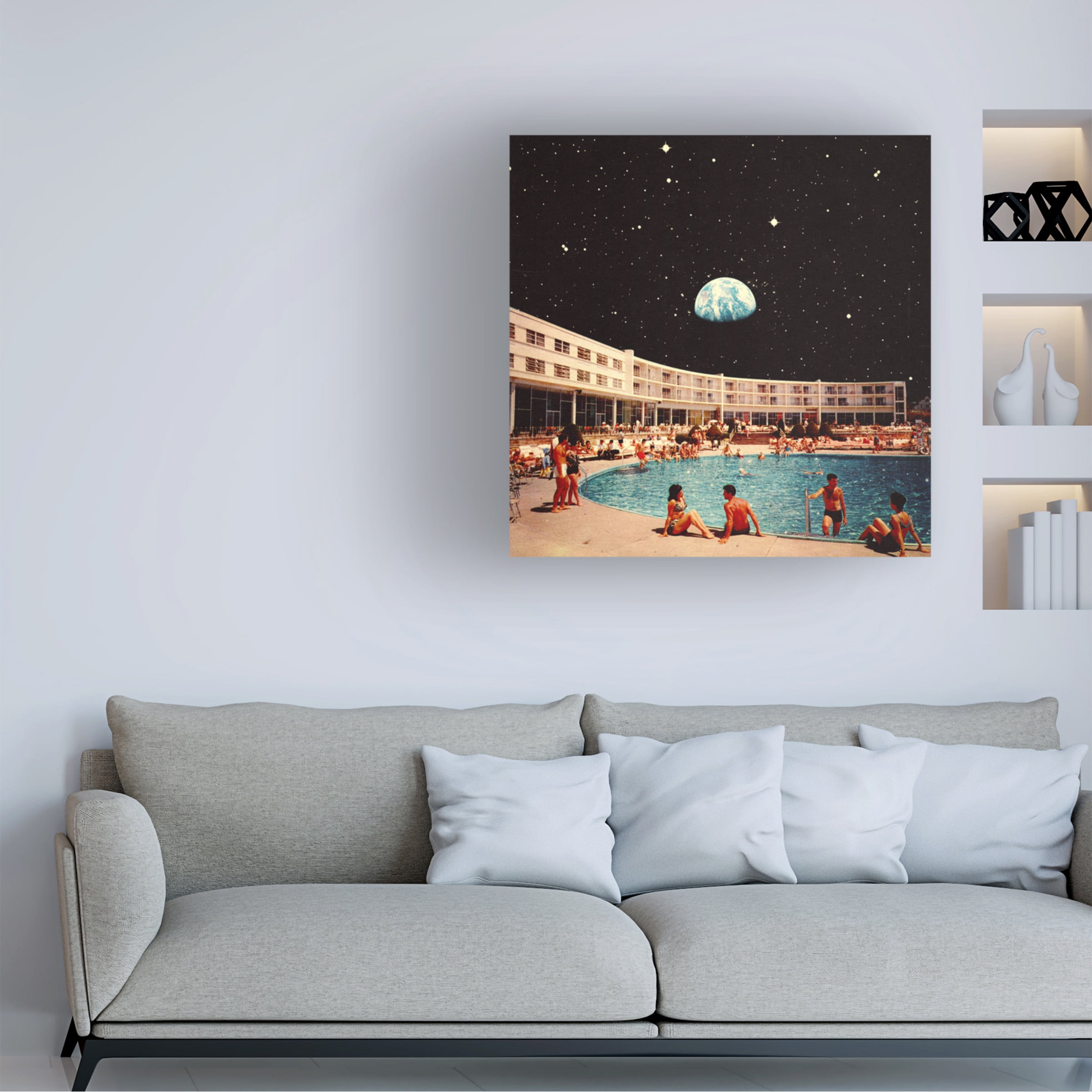 Taudalpoi 'Lunar Pool' Canvas Art