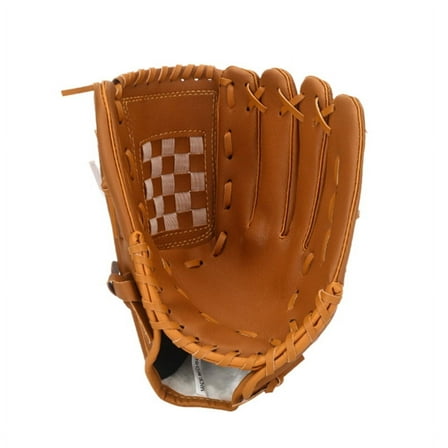 Outdoor Sports Left Hand Training Practice Softball Baseball Gloves Pitcher Hand Players Pocket Glove 12.5Inch Brown