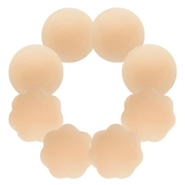 4 Pairs Pasties Nipple Covers for Women, Reusable Adhesive Silicone Nipple Covers No Show