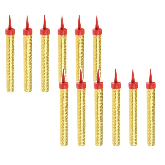 King Of Sparklers Pack 6 Gold Wrapping Sparkling Candles For Bottle Service Birthday Wedding Sweet 16 Party Candle (Pack Gold)