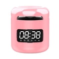 thumbnail image 1 of Reloj despertador con altavoz, portátil, USB, estéreo, botón, pantalla digital para el hogar. Rosa, 1 of 6