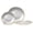 Belize in White Pearl & Gold-50 Piece (25 Guest), variant on " Occasions 50 Plates Pack (25 Guests)-wedding Party Disposable Plastic Plate Set -25 X 10'' Dinner + 25 7'' Salad & Dessert (belize In Green)