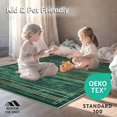 thumbnail image 4 of ODIKA 4'x6' Machine Washable Non-Slip Area Rug, Emerald Geometric Elegance High Traffic Rug, Green, 36163, 4 of 5